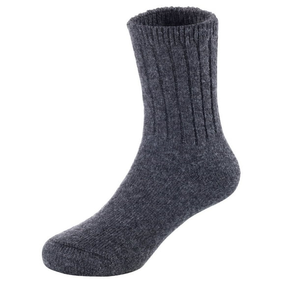2 Pairs Children's Durable, Stretchable, Thick & Warm Wool Crew Socks. Perfect as Winter Snow Sock and All Seasons FS01 Size 2Y-4YDark Gray