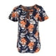 thumbnail image 5 of Blusa holgada de manga corta con cuello en V y estampado floral informal de verano para mujer Pompotops hkajfhjk471900, 5 of 5