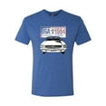 thumbnail image 2 of Wild Bobby, Ford Mustang Country USA 1964 Vintage American License Plate, Cars and Trucks, Men Premium Tri Blend Tee, Vintage Royal, Small, 2 of 4