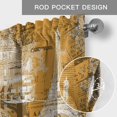 thumbnail image 5 of Orange City Valances for Windows Retro Modern Abstract Orange Architecture Rod Pocket Curtain Valance Window Treatment Short Curtains for Kitchen Living Room, 54"x18", 5 of 9