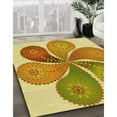 thumbnail image 3 of Ahgly Company Tapis d'Intérieur Lavables en Machine, Ronds, Transitionnels, Jaune Vif, Ronds de 6 Pi, 3 of 7