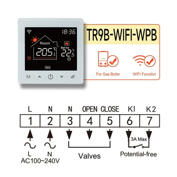 Wifi Thermostat For Gas Boiler Floor Heating Tuya Smart Room Temperature Regulator Wireless APP Voice Control ,Easy to Install