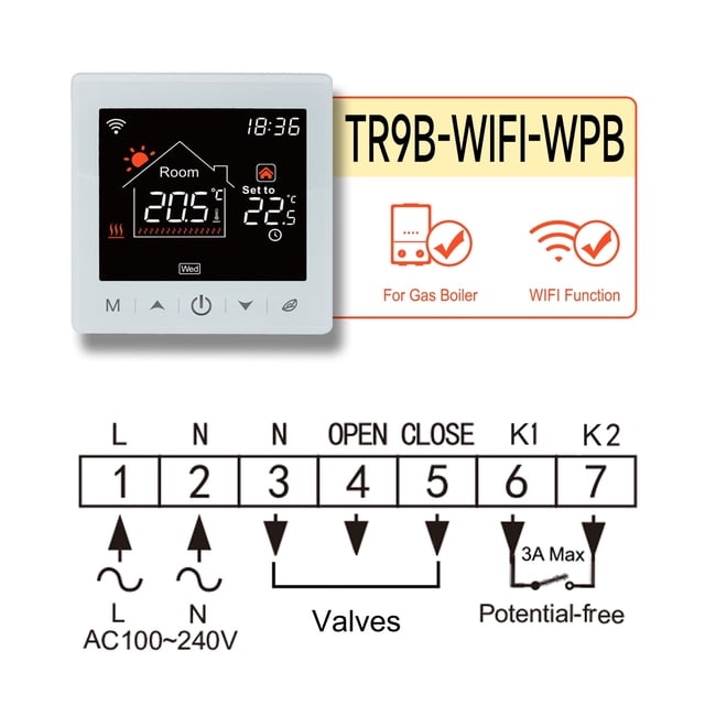 Wifi Thermostat For Gas Boiler Floor Heating Tuya Smart Room Temperature Regulator Wireless APP Voice Control ,Easy to Install