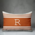 thumbnail image 3 of Creative Products Orange Farmhouse Stripes Monogram 14x20 Spun Poly Pillow, 3 of 3