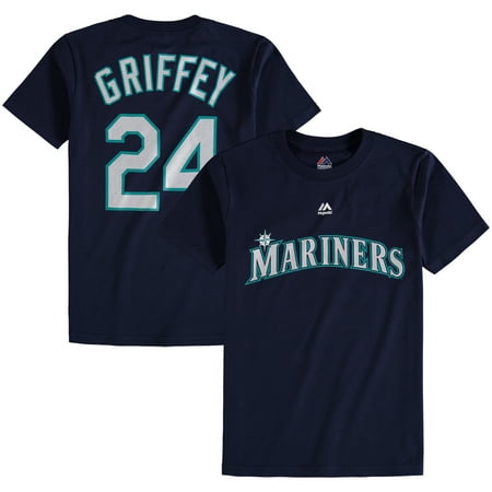 Ken Griffey Jr. Seattle Mariners Majestic Youth Cooperstown Name & Number T-Shirt -