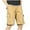 Khaki, variant on SwiftWear Men's Multi-Pocket Outdoor Shorts - Cotton Work & Sports Pants with Belt, Zipper & Button, Knee-Length Comfort
