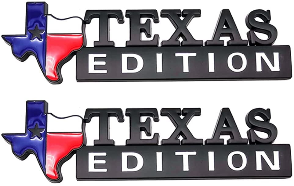 Metal Chrome Texas Edition Star Flag Car Emblems Badges Decal Sticker Gift Chevy 