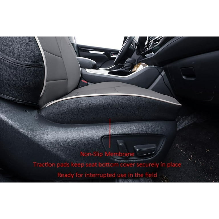 EKR Custom Fit Camry Car Seat Covers for Toyota Camry Hybrid LE Hybrid SE Hybrid SE Nightshade 2018 2023 Breathable Leather Auto Seat Covers Full