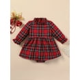 thumbnail image 2 of Cenuakty Baby Girls Romper Dress Plaid Print Long Sleeve Jumpsuits for Newborn Infant Toddler Cute Clothes, 2 of 9