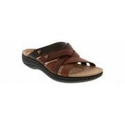 Clarks Laurieann Bali Cross Band Comfort Sandal | 26177327 Brown