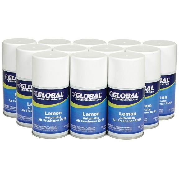 Global Industrial Automatic Air Freshener Refills Lemon 7 oz. Can - 12 Refills/C