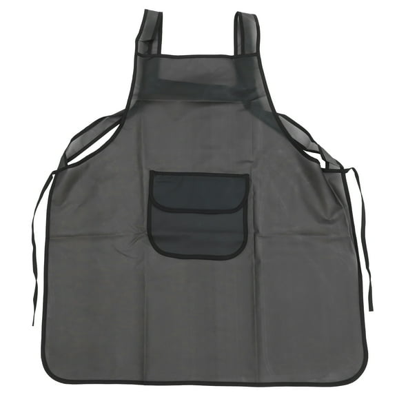 SHIYUU Women's Clear Plastic Kitchen Apron with Pockets