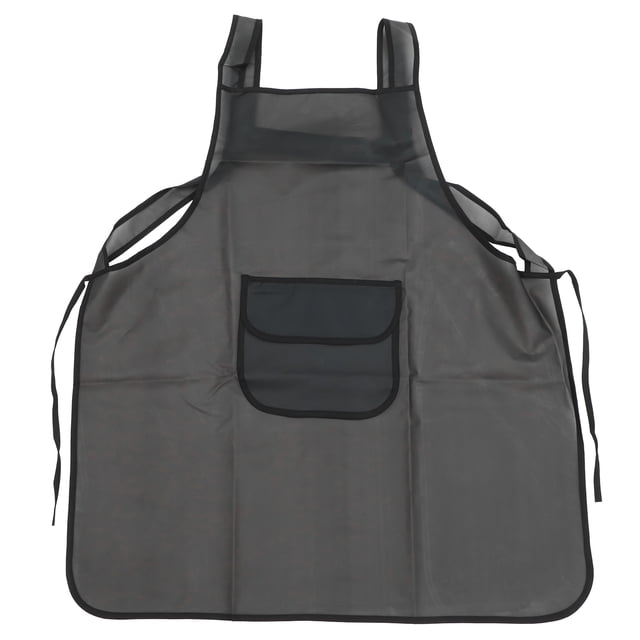 SHISUYAN Black Reusable TPU Apron with Shoulder Strap for Cooking and Baking 1 Piece