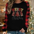 thumbnail image 2 of AOOCHASLIY Fall Winter Christmas Sweatshirt Women Merry and Bright Christmas Long Sleeves Round Neck T-Shirt Funny Xmas Lights New Blouse Holiday Tops, 2 of 5