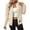 Beige #21, variant on WULMLEO Women Zip Up Knit Cardigan, Long Sleeve Stand Collar Sweater Jacket with Pockets Soft Lightweight Loose Fit Casual Outerwear Brown M