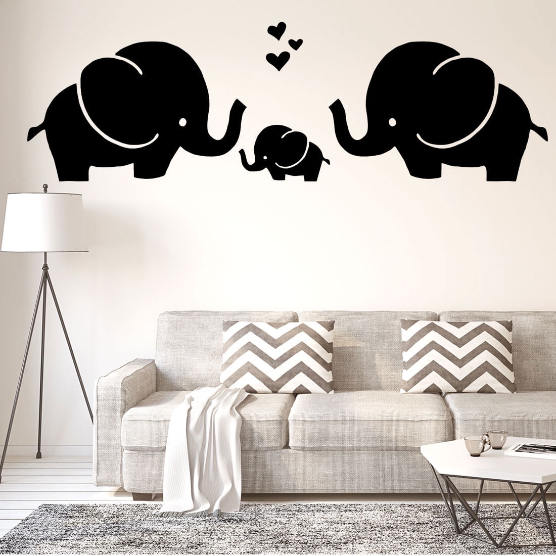Details about   Black Elephant Pattern Wall Stickers Removable Art Decal for Living Room Bedroom