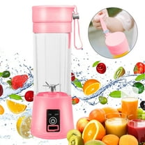 YouLoveIt Mini Juicer Cup 380ML Personal Blender Travel Fruit Juicer Mixer Cup Small Electric Safety Individual Blender Baby Food Mixing Machince with Updated 6 Blades