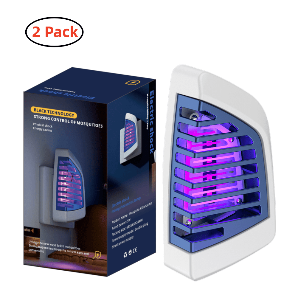 2 Pack Bug Zapper, Electric Gnat Fly Trap Zapper for House Indoor Bug