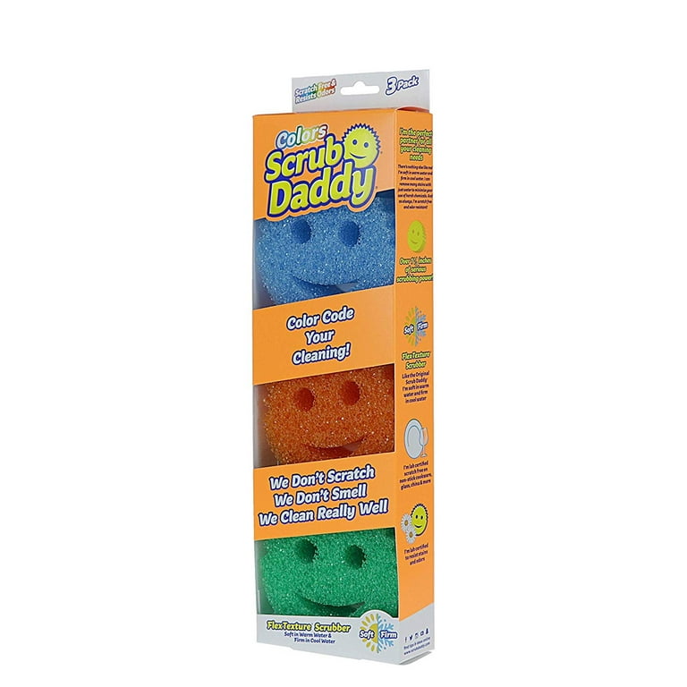 Scrub Daddy Colors Flex Texture Scrubber Sponges, 8 Pack or 16