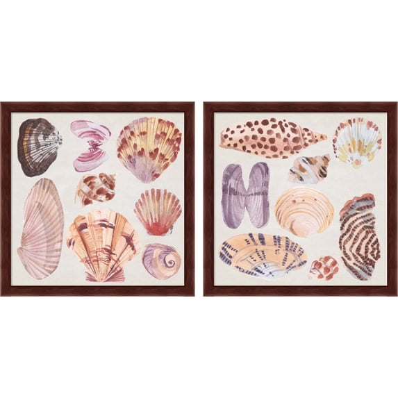 Great Art Now Ocean Sounds by Melissa Wang, 2 Piece Framed Art Set Each 13"W x 13"H
