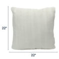 thumbnail image 3 of Cheer Collection Faux Fur Throw Pillows 22" x 22", Set of 2 - White, 3 of 5
