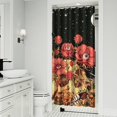 thumbnail image 2 of Gothic Shower Curtain - Dark Celestial Moon & Star Print, Mystical Cosmic Theme Bath Decor, Waterproof Polyester, 36"Wx72"L, Goth Aesthetic Gift, 2 of 5