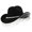 Black, variant on Woolen Party Hat With Sparkling Rhinestones Pearls Chain Easy To Care For Performances
