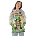 thumbnail image 4 of Happy St. Patrick’s Day Cavalier King Charles Spaniel with Green Hat Shamrocks Rainbow All Over Print 3D Hoodie Unisex Merch Hoodies Dog Lover Gifts - 03007, 4 of 6
