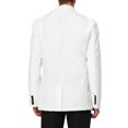 thumbnail image 3 of INSPIRE CHIC Men's Coat Slim Fit Blazer Single Breasted One Button Formal Coat M White, 3 of 7