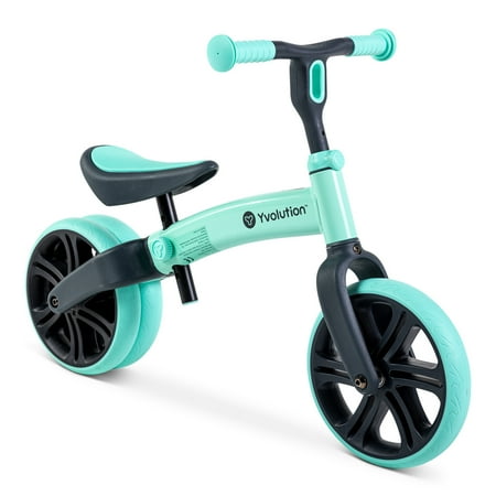 Yvolution Toddler Balance Bike 9'' Wheel (Green) Boys and Girls, 18 Months to 3 Years Old