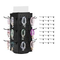 White 3-Sided Rotating Pegboard Organizer Stand with Hooks for Counter ...