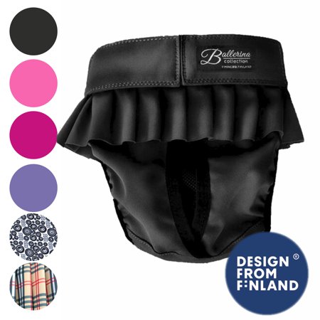 UPC: 6438406007240 | FINNERO from Finland Cute Washable Ballerina Heat Pants for Dogs (Black Small)