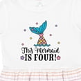 thumbnail image 4 of Inktastic 4th Birthday Mermaid Tail Girls Girls Toddler Dress, 4 of 5