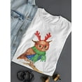 thumbnail image 3 of Cute Winter Christmas Owl T-Shirt Women -Image by Shutterstock, Female XX-Large, 3 of 4
