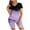 Purple, variant on Wyzesi Shorts Suit Women Cotton Stretch Women's Gradient Print Short Sleeve V Neck Two Piece Outfits Shorts Set Bodysuits for Women Lingerie White Shorts Suit Women Linen