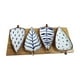 thumbnail image 2 of Platos japoneses de hojas de 4 piezas, vajilla de cerámica pintada a mano para aperitivos, aperitivos, ensaladas, salsas, platos fríos, 2 of 6