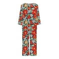 thumbnail image 4 of Tenues Deux Pièces Grande Taille pour Femmes 2 Pcs Ensemble de Pyjama Confortable à Manches Longues et Col Rond pour la Maison Ensemble de Sport pour Femmes 2 Pcs en Liquidation, 4 of 5