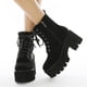 thumbnail image 2 of NECHOLOGY Botas Mujer Adulto Femenino Zapatos Botines mujer Zapatos de moda para mujer, cuñas transpirables, botas Retro con cordones, botas cómodas para ir a la (Black, 7), 2 of 7