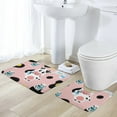 thumbnail image 5 of 2 Pieces Bathroom Rugs Set With U-Shaped Mat Bath Mat, Milk Cow Non Slip Thick Soft Bath Rug Set, Machine Wash Absorbent Mats For Bathroom, 5 of 6