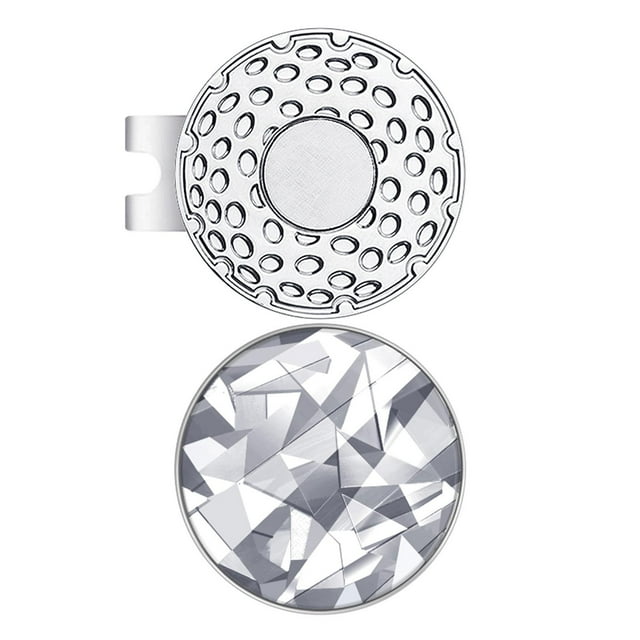 Clip para gorra de golf, accesorios de golf compactos, decorativos, elegantes, de metal, para gorras profesionales Plata