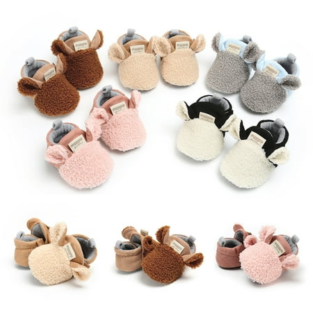 

Lovebay Toddler Newborn Baby Boy Girl Crawling Shoes Lamb Slippers Prewalker First Walker Trainers Winter Animal Ears Booties