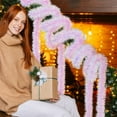 thumbnail image 6 of Pink Christmas Tinsel Garland, Metallic Tinsel Twist Garland, Glitter Foil Garland Decoration for Staircase Railing Banister Indoor Outdoor Ornament, 1 Pcs, 6.6 Ft, 6 of 6