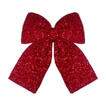 Wedding Velvet Bow Spring Summer Winter Christmas Tree Decorating Wreath Glitter Bow Decoration
