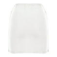 thumbnail image 6 of Bodycon Mini Skirts for Women Elastic Waist Mid Waisted Stretch Solid Color Summer Short Skirt Casual Streetwear White L, 6 of 7