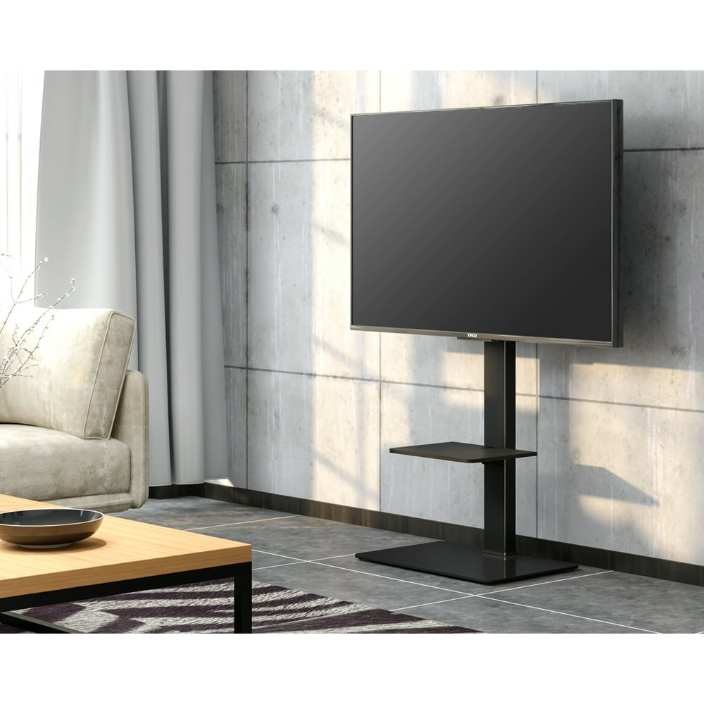 FITUEYES Swivel Floor TV Stand with Mount, Tall TV Stand for 65 inch TV, Height Adjustable, Fit