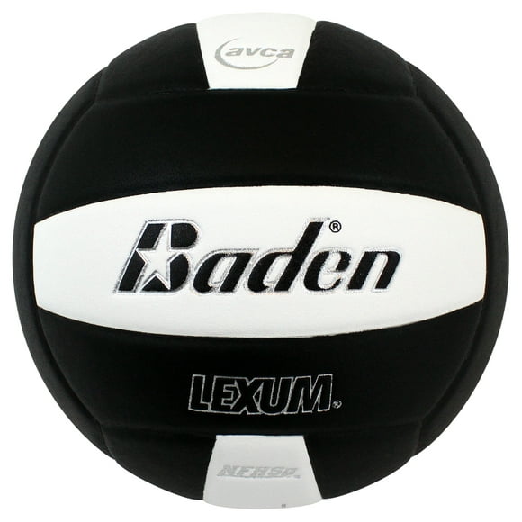 Baden LEXUM Indoor Microfiber Volleyball - Ballon de Jeu Officiel Approuvé par le NFHS, Noir/blanc