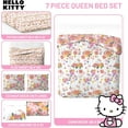 thumbnail image 4 of Sanrio Hello Kitty Floral Grace 7 Piece Queen Size Comforter Set with Shams, 4 of 4