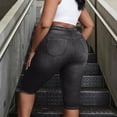 thumbnail image 4 of uublik Pants Capris for Women Stretchy Skinny Pants High Waisted Slimming Jeggings Denim Trousers Pants, Black, 4 of 6
