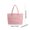 🔥 Pink_Hot#2295, variant on Pleated Tote Bag for Women | Soft Polyester Shoulder Handbag Lightweight Large Capacity | Travel, Work, Beach, Gym Use | Wide Strap | 17.3x6.5x20 in | Black Blue Pink Beige Purple Khaki
