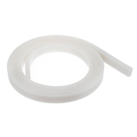 

Uxcell Flexible Solid Silicone Strip 0.79 x0.39 x6.56ft Rectangular No Adhesive Roll for Door White